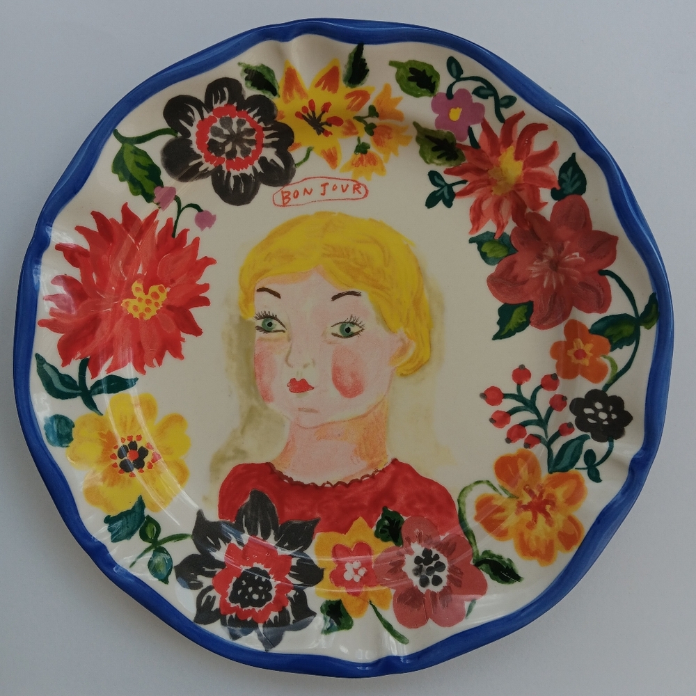 Nathalie Lete Bonjour Plate Anthropologie